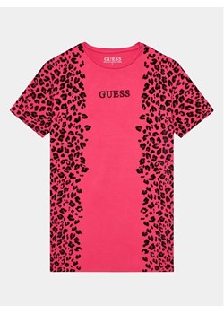 Guess T-Shirt J3BI21 J1314 Różowy Oversize ze sklepu MODIVO w kategorii Bluzki dziewczęce - zdjęcie 168480074