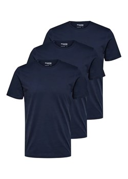 Selected Homme Komplet 3 t-shirtów Axel 16087854 Granatowy Regular Fit ze sklepu MODIVO w kategorii T-shirty męskie - zdjęcie 168483002