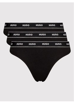 Hugo Komplet 3 par stringów 50469681 Czarny ze sklepu MODIVO w kategorii Majtki damskie - zdjęcie 168483174