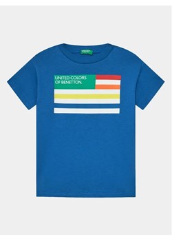 United Colors Of Benetton T-Shirt 3I1XC10H3 Niebieski Regular Fit ze sklepu MODIVO w kategorii T-shirty chłopięce - zdjęcie 168483323