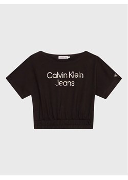 Calvin Klein Jeans T-Shirt Hero Logo IG0IG01855 Czarny Regular Fit ze sklepu MODIVO w kategorii Bluzki dziewczęce - zdjęcie 168484361