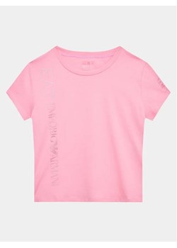 EA7 Emporio Armani T-Shirt 3RFT02 FJHHZ 0408 Różowy Regular Fit ze sklepu MODIVO w kategorii Bluzki dziewczęce - zdjęcie 168485863