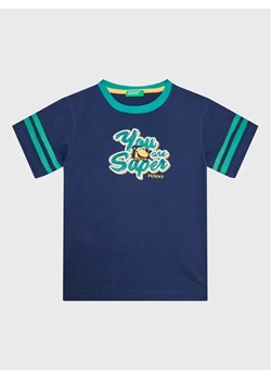 United Colors Of Benetton T-Shirt 3096G108K Granatowy Regular Fit ze sklepu MODIVO w kategorii T-shirty chłopięce - zdjęcie 168488901