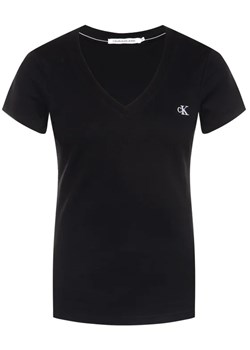 Calvin Klein Jeans T-Shirt Rood J20J213716 Czarny Regular Fit ze sklepu MODIVO w kategorii Bluzki damskie - zdjęcie 168489182