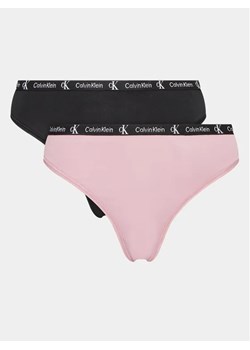 Calvin Klein Underwear Komplet 2 par stringów 000QD5035E Kolorowy ze sklepu MODIVO w kategorii Majtki damskie - zdjęcie 168489591
