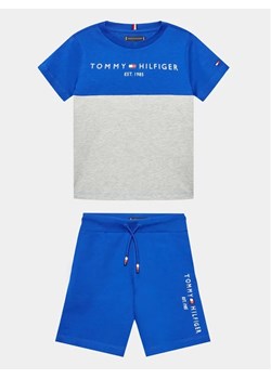 Tommy Hilfiger Komplet t-shirt i szorty sportowe Essetial KB0KB08359 D Niebieski Regular Fit ze sklepu MODIVO w kategorii Komplety chłopięce - zdjęcie 168490152