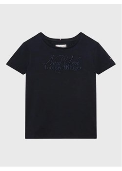 Tommy Hilfiger T-Shirt Ny Script KG0KG07086 D Granatowy Regular Fit ze sklepu MODIVO w kategorii T-shirty chłopięce - zdjęcie 168490940