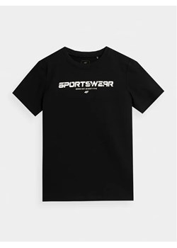 4F T-Shirt 4FJAW23TTSHM0797 Czarny Regular Fit ze sklepu MODIVO w kategorii T-shirty chłopięce - zdjęcie 168491293