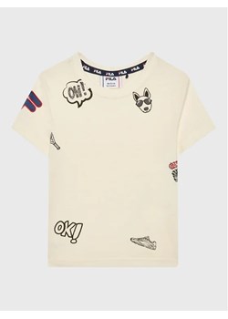 Fila T-Shirt Bamberg FAK0093 Beżowy Regular Fit ze sklepu MODIVO w kategorii T-shirty chłopięce - zdjęcie 168491570