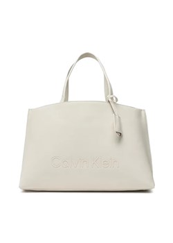 Calvin Klein Torebka Ck Set Shopper Md K60K610172 Beżowy ze sklepu MODIVO w kategorii Torby Shopper bag - zdjęcie 168492993