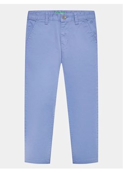 United Colors Of Benetton Spodnie materiałowe 4HM6CF011 Niebieski Slim Fit ze sklepu MODIVO w kategorii Spodnie dziewczęce - zdjęcie 168494781