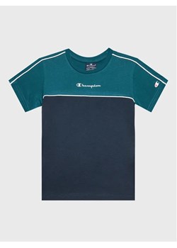 Champion T-Shirt Piping Block 306148 Granatowy Regular Fit ze sklepu MODIVO w kategorii T-shirty chłopięce - zdjęcie 168498340