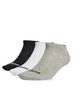 adidas Skarpety stopki unisex Thin Linear Low-Cut Socks 3 Pairs IC1300 Szary ze sklepu MODIVO w kategorii Skarpetki męskie - zdjęcie 168501000