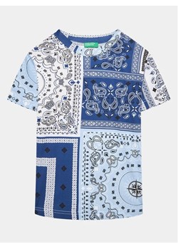 United Colors Of Benetton T-Shirt 3OVTC10BS Niebieski Regular Fit ze sklepu MODIVO w kategorii T-shirty chłopięce - zdjęcie 168501430