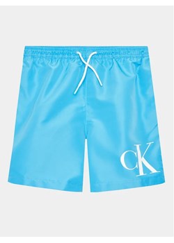 Calvin Klein Swimwear Szorty kąpielowe KV0KV00023 Niebieski Regular Fit ze sklepu MODIVO w kategorii Kąpielówki chłopięce - zdjęcie 168502190