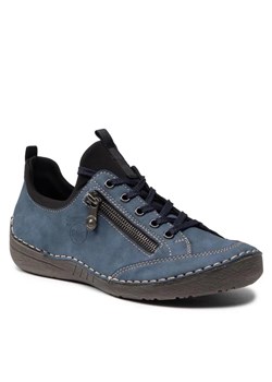 Rieker Sneakersy 52573-14 Granatowy ze sklepu MODIVO w kategorii Półbuty damskie - zdjęcie 168503502