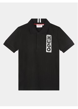 Hugo Polo G25144 S Czarny Regular Fit ze sklepu MODIVO w kategorii T-shirty chłopięce - zdjęcie 168505213