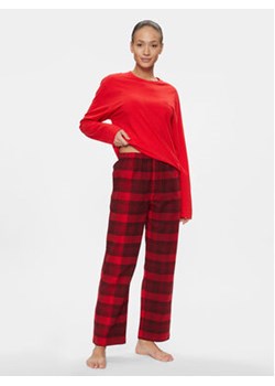 Calvin Klein Underwear Piżama 000QS7036E Czerwony Relaxed Fit ze sklepu MODIVO w kategorii Piżamy damskie - zdjęcie 168505811