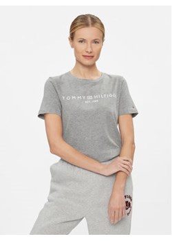Tommy Hilfiger T-Shirt Logo WW0WW40276 Szary Regular Fit ze sklepu MODIVO w kategorii Bluzki damskie - zdjęcie 168506343