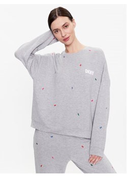 DKNY Koszulka piżamowa YI2422627 Szary Regular Fit ze sklepu MODIVO w kategorii Piżamy damskie - zdjęcie 168506584