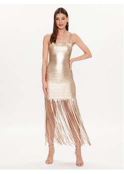 Marciano Guess Sukienka dzianinowa Muse 3GGK0D 5036Z Złoty Slim Fit ze sklepu MODIVO w kategorii Sukienki - zdjęcie 168506604