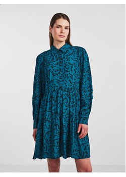 YAS Sukienka koszulowa 26030607 Niebieski Regular Fit ze sklepu MODIVO w kategorii Sukienki - zdjęcie 168507230