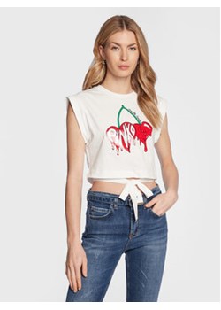 Pinko T-Shirt Dolce 101123 A0U1 Biały Regular Fit ze sklepu MODIVO w kategorii Bluzki damskie - zdjęcie 168507853