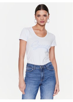 Guess T-Shirt Adelina W3RI14 J1314 Niebieski Slim Fit ze sklepu MODIVO w kategorii Bluzki damskie - zdjęcie 168508392