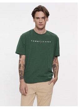 Tommy Jeans T-Shirt Linear Logo DM0DM17993 Zielony Regular Fit ze sklepu MODIVO w kategorii T-shirty męskie - zdjęcie 168508764