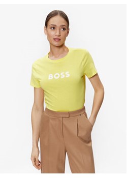Boss T-Shirt Logo 50468356 Żółty Regular Fit ze sklepu MODIVO w kategorii Bluzki damskie - zdjęcie 168508771