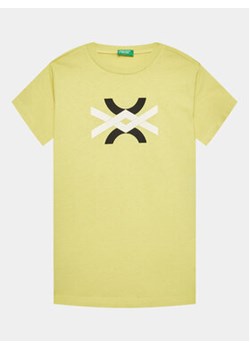United Colors Of Benetton T-Shirt 3I1XC10BI Żółty Regular Fit ze sklepu MODIVO w kategorii T-shirty chłopięce - zdjęcie 168508803