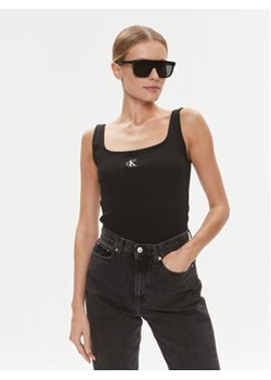 Calvin Klein Jeans Top J20J223192 Czarny Relaxed Fit ze sklepu MODIVO w kategorii Bluzki damskie - zdjęcie 168509552