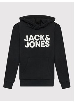 Jack&Jones Junior Bluza Corp Logo 12152841 Czarny Regular Fit ze sklepu MODIVO w kategorii Bluzy chłopięce - zdjęcie 168509673