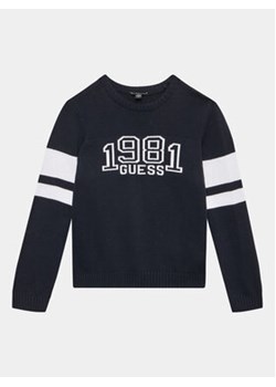 Guess Sweter L3YR00 Z2NN0 Granatowy Regular Fit ze sklepu MODIVO w kategorii Bluzy chłopięce - zdjęcie 168509942