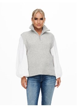 ONLY Sweter 15239504 Szary Regular Fit ze sklepu MODIVO w kategorii Kamizelki damskie - zdjęcie 168510070