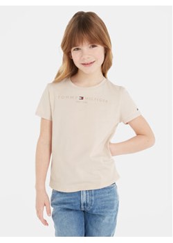 Tommy Hilfiger T-Shirt KG0KG05242 Beżowy Regular Fit ze sklepu MODIVO w kategorii Bluzki dziewczęce - zdjęcie 168511343