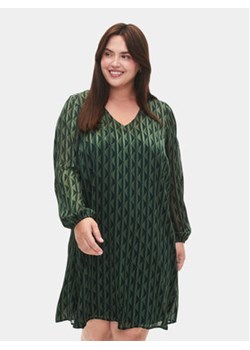 Zizzi Sukienka codzienna M02356B Zielony Regular Fit ze sklepu MODIVO w kategorii Sukienki - zdjęcie 168511993