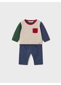 Mayoral Komplet sweter i spodnie materiałowe 2.521 Kolorowy Regular Fit ze sklepu MODIVO w kategorii Komplety niemowlęce - zdjęcie 168512651