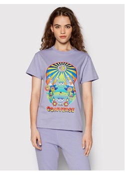 Converse T-Shirt Nature Party Graphic 10024245-A04 Fioletowy Standard Fit ze sklepu MODIVO w kategorii Bluzki damskie - zdjęcie 168513063