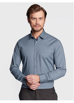 Calvin Klein Koszula Dash Print K10K110935 Niebieski Slim Fit ze sklepu MODIVO w kategorii Koszule męskie - zdjęcie 168513070