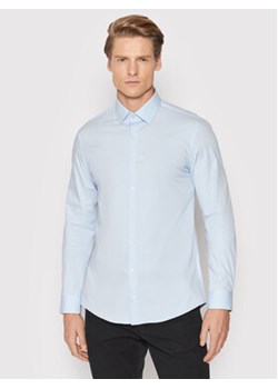 Calvin Klein Koszula Poplin K10K108229 Niebieski Slim Fit ze sklepu MODIVO w kategorii Koszule męskie - zdjęcie 168513212