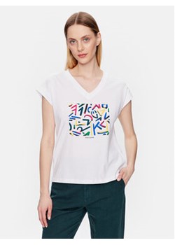 Volcano T-Shirt T-Abstract L02156-S23 Biały Regular Fit ze sklepu MODIVO w kategorii Bluzki damskie - zdjęcie 168513412
