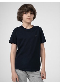 4F T-Shirt 4FJSS23TTSHM291 Granatowy Regular Fit ze sklepu MODIVO w kategorii T-shirty chłopięce - zdjęcie 168513450