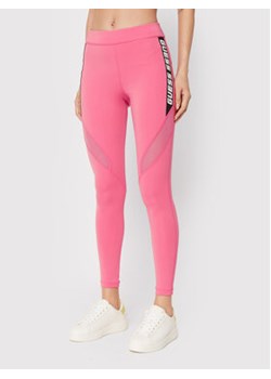 Guess Legginsy V2YB17 MC03W Różowy Slim Fit ze sklepu MODIVO w kategorii Spodnie damskie - zdjęcie 168513560