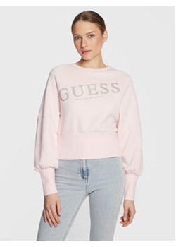 Guess Bluza Agacia W3RQ11 KB683 Różowy Reglan Fit ze sklepu MODIVO w kategorii Bluzy damskie - zdjęcie 168513770