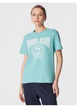 Tommy Jeans T-Shirt Varsity DW0DW14919 Niebieski Loose Fit ze sklepu MODIVO w kategorii Bluzki damskie - zdjęcie 168514163