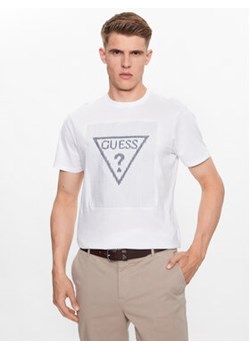 Guess T-Shirt M3YI91 K9RM1 Biały Slim Fit ze sklepu MODIVO w kategorii T-shirty męskie - zdjęcie 168514762