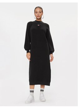 Tommy Jeans Sukienka dzianinowa DW0DW16483 Czarny Relaxed Fit ze sklepu MODIVO w kategorii Sukienki - zdjęcie 168514824