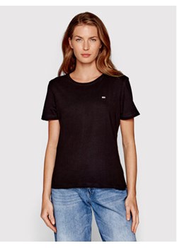 Tommy Jeans T-Shirt Soft Jersey DW0DW14616 Czarny Regular Fit ze sklepu MODIVO w kategorii Bluzki damskie - zdjęcie 168515073