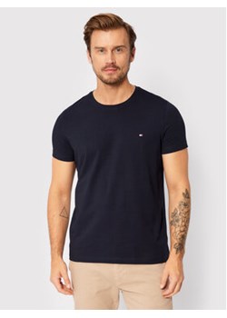 Tommy Hilfiger T-Shirt Core Stretch MW0MW27539 Granatowy Slim Fit ze sklepu MODIVO w kategorii T-shirty męskie - zdjęcie 168515121